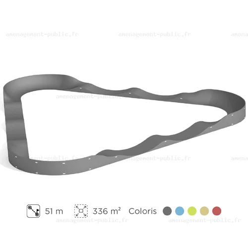 Aménagement circuit pumptrack en polyester